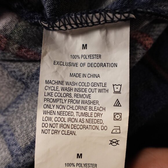 Nautica Plaid Fleece Pajama Pants Men’s Medium Blue Red Sleepwear - Picture 10 of 10